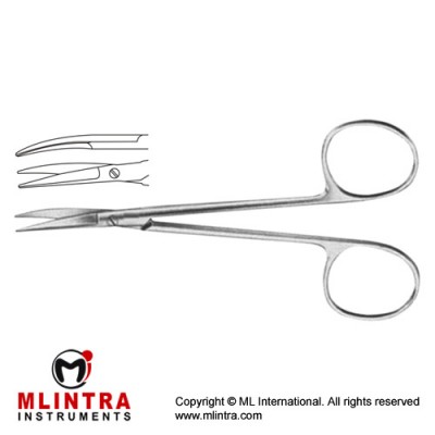 Cottle Bulldog Scissor Curved Stainless Steel, 11.5 cm - 4 1/2"